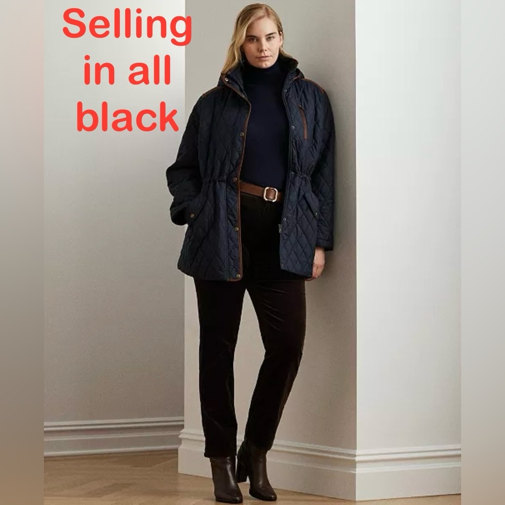 Lauren Ralph Lauren Plus Size Hooded Quilted Coat